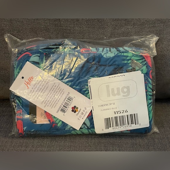 NEW Lug Tandem Zip SE RFID Wallet - Flamingo Blue - Picture 8 of 9